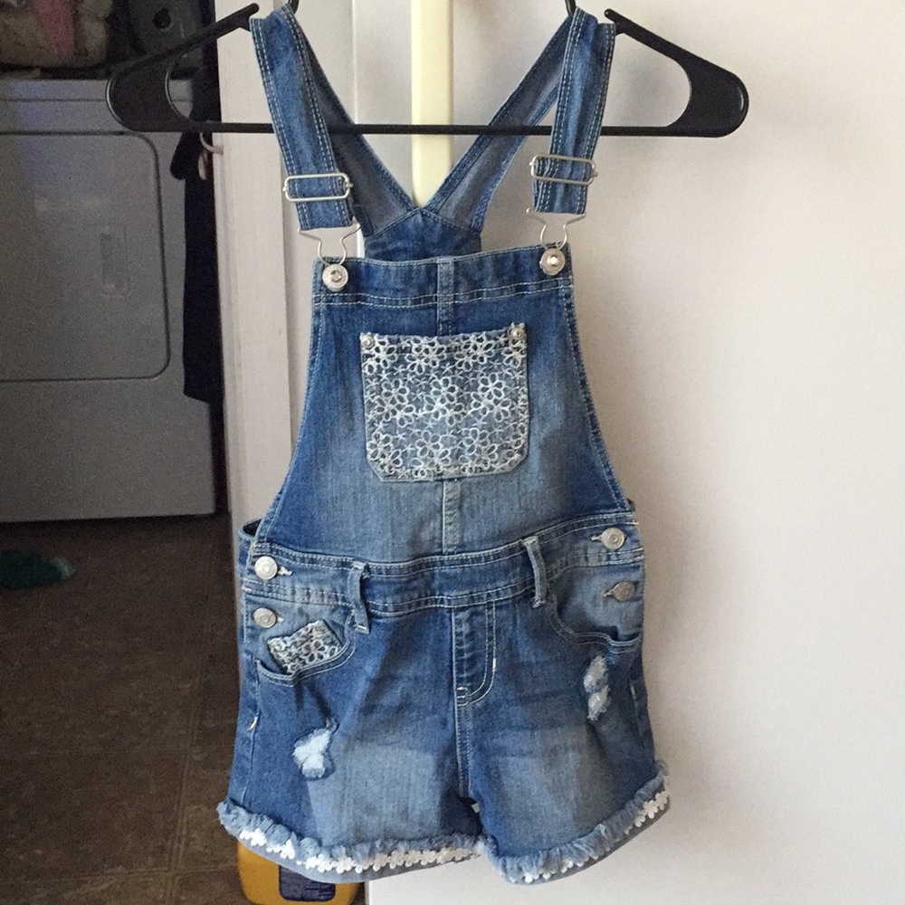 Girls Jordache Denim Overall Shorts